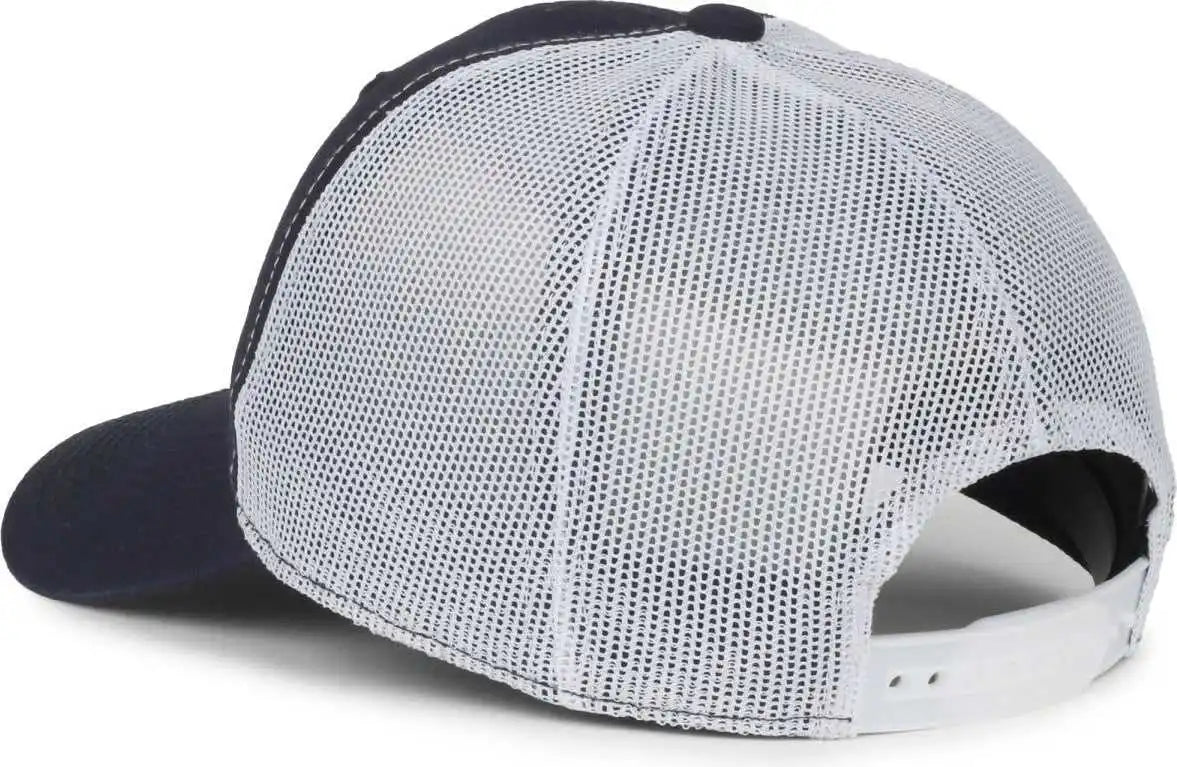 Oc Sports Fwt-130sb Garment Washed Snap Back Cap - Navy White - Osfm