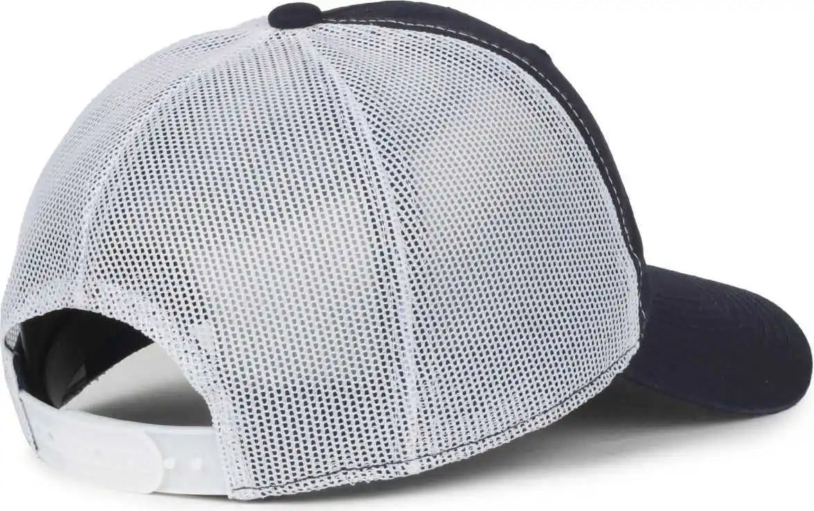 Oc Sports Fwt-130sb Garment Washed Snap Back Cap - Navy White - Osfm