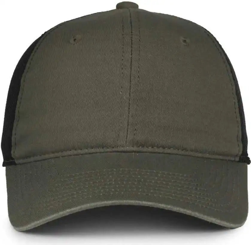Oc Sports Fwt-130sb Garment Washed Snap Back Cap - Olive Black - Osfm