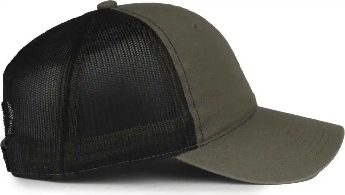 Oc Sports Fwt-130sb Garment Washed Snap Back Cap - Olive Black - Osfm