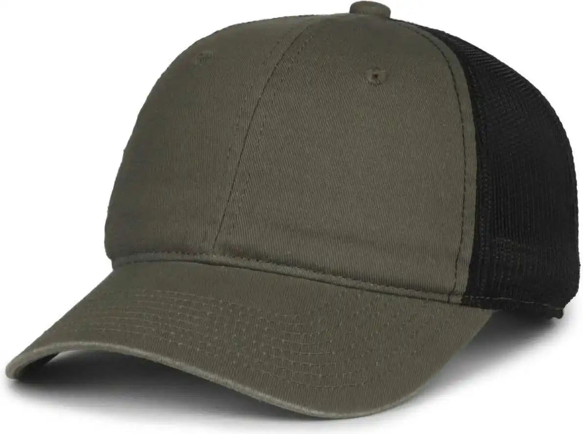 Oc Sports Fwt-130sb Garment Washed Snap Back Cap - Olive Black - Osfm