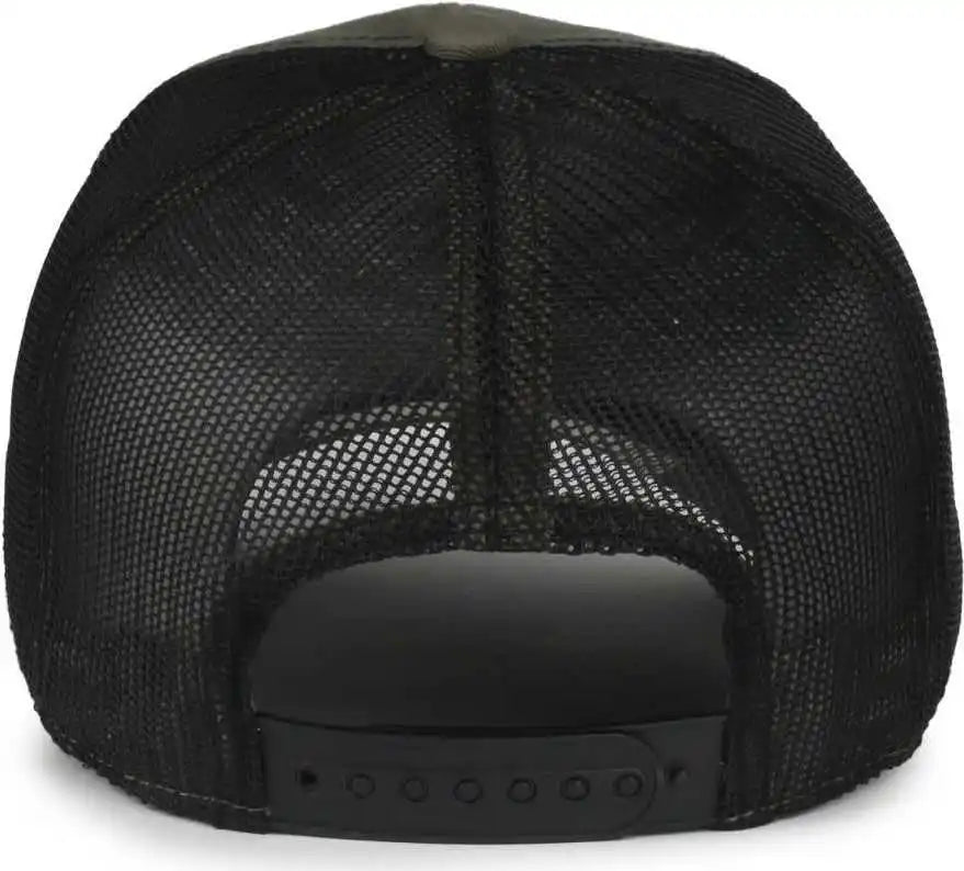 Oc Sports Fwt-130sb Garment Washed Snap Back Cap - Olive Black - Osfm