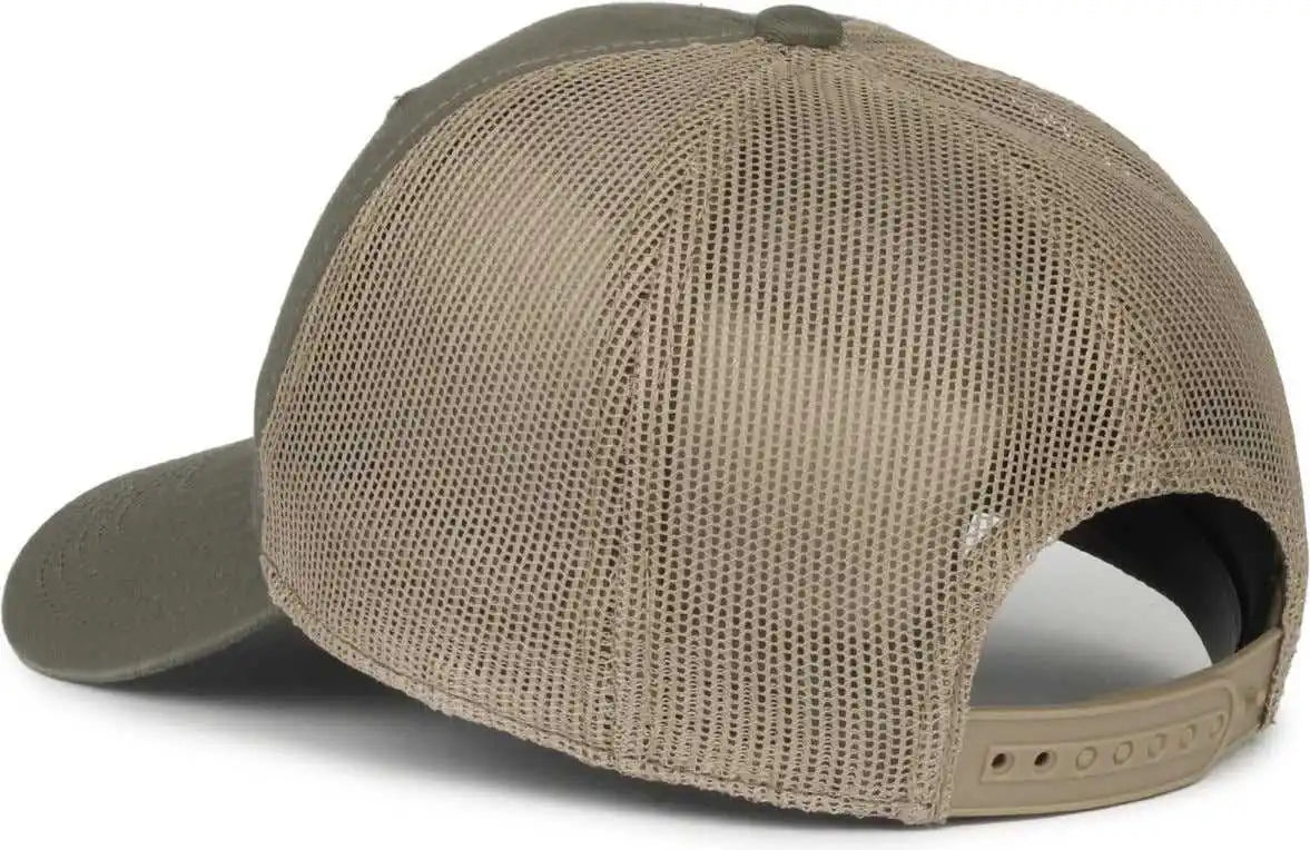 Oc Sports Fwt-130sb Garment Washed Snap Back Cap - Olive Khaki - Osfm