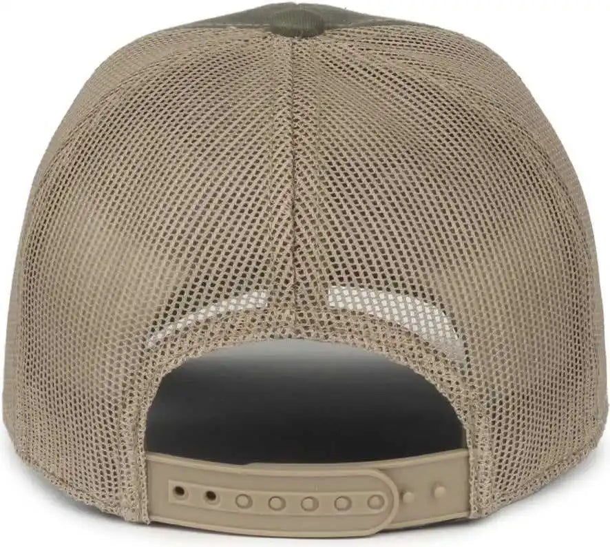 Oc Sports Fwt-130sb Garment Washed Snap Back Cap - Olive Khaki - Osfm