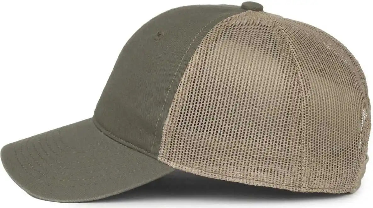 Oc Sports Fwt-130sb Garment Washed Snap Back Cap - Olive Khaki - Osfm