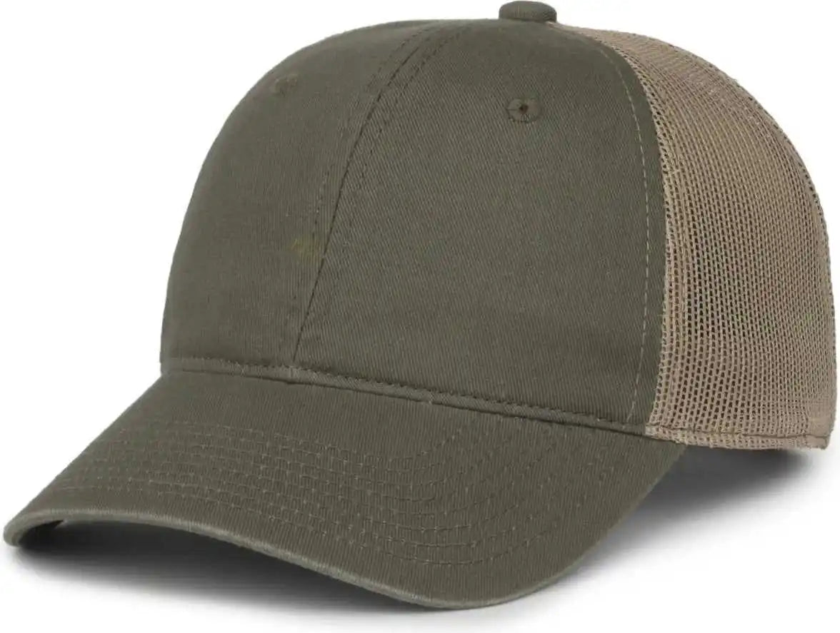 Oc Sports Fwt-130sb Garment Washed Snap Back Cap - Olive Khaki - Osfm
