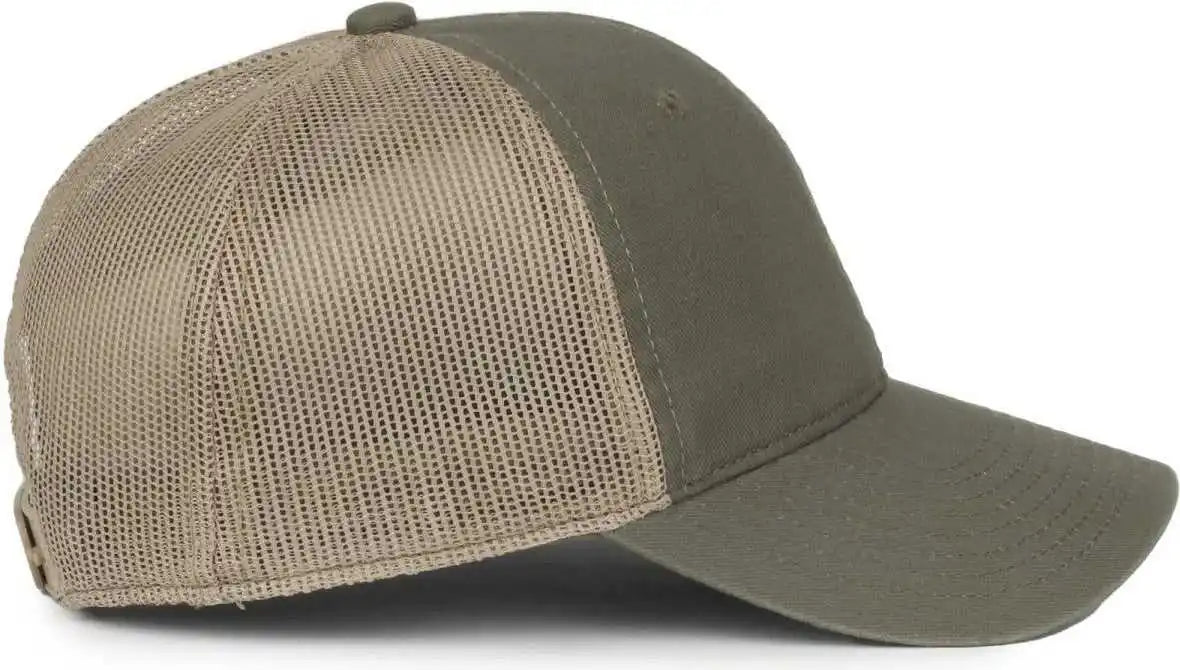 Oc Sports Fwt-130sb Garment Washed Snap Back Cap - Olive Khaki - Osfm