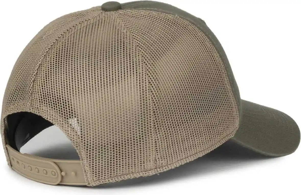 Oc Sports Fwt-130sb Garment Washed Snap Back Cap - Olive Khaki - Osfm