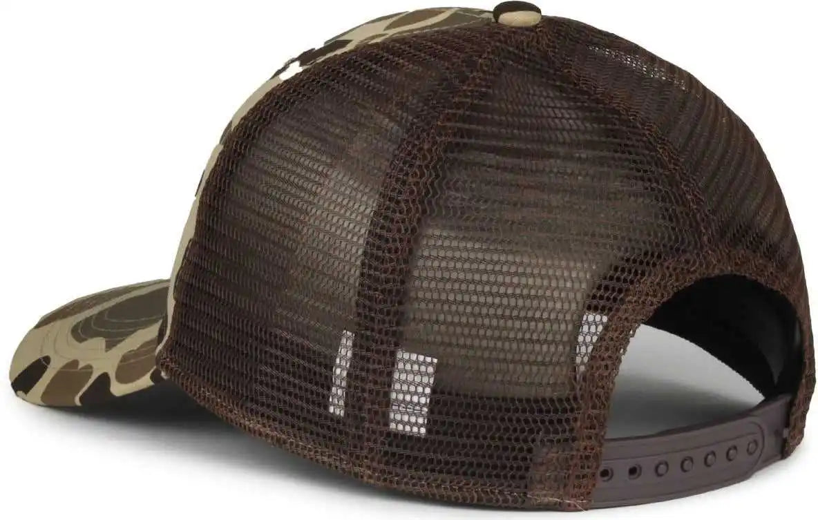 Oc Sports Gc-100m Generic Camo Mesh Back Cap -vintage Waterfowl Brown - Osfm