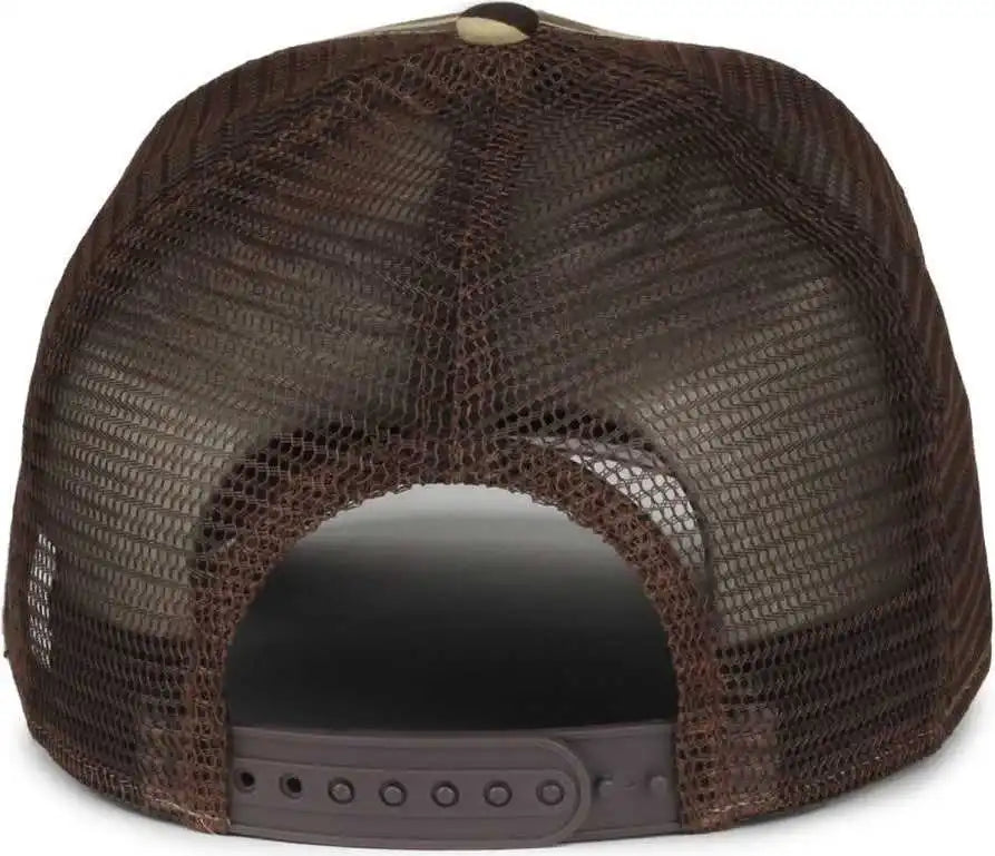 Oc Sports Gc-100m Generic Camo Mesh Back Cap -vintage Waterfowl Brown - Osfm
