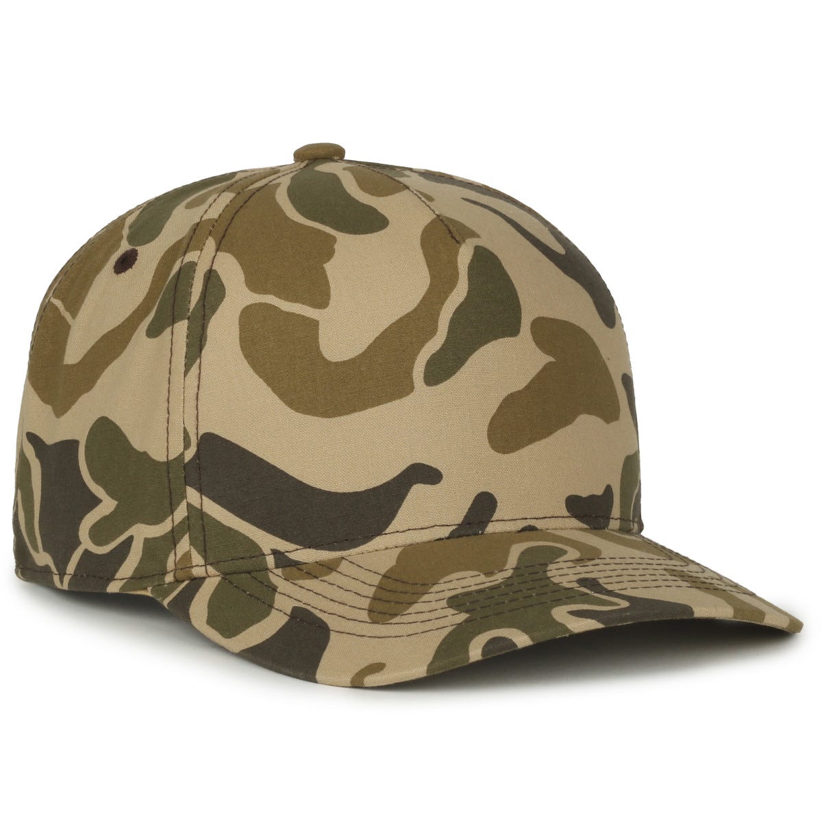 Oc Sports Gc101 5-panel Camo Snapback Cap - Marsh