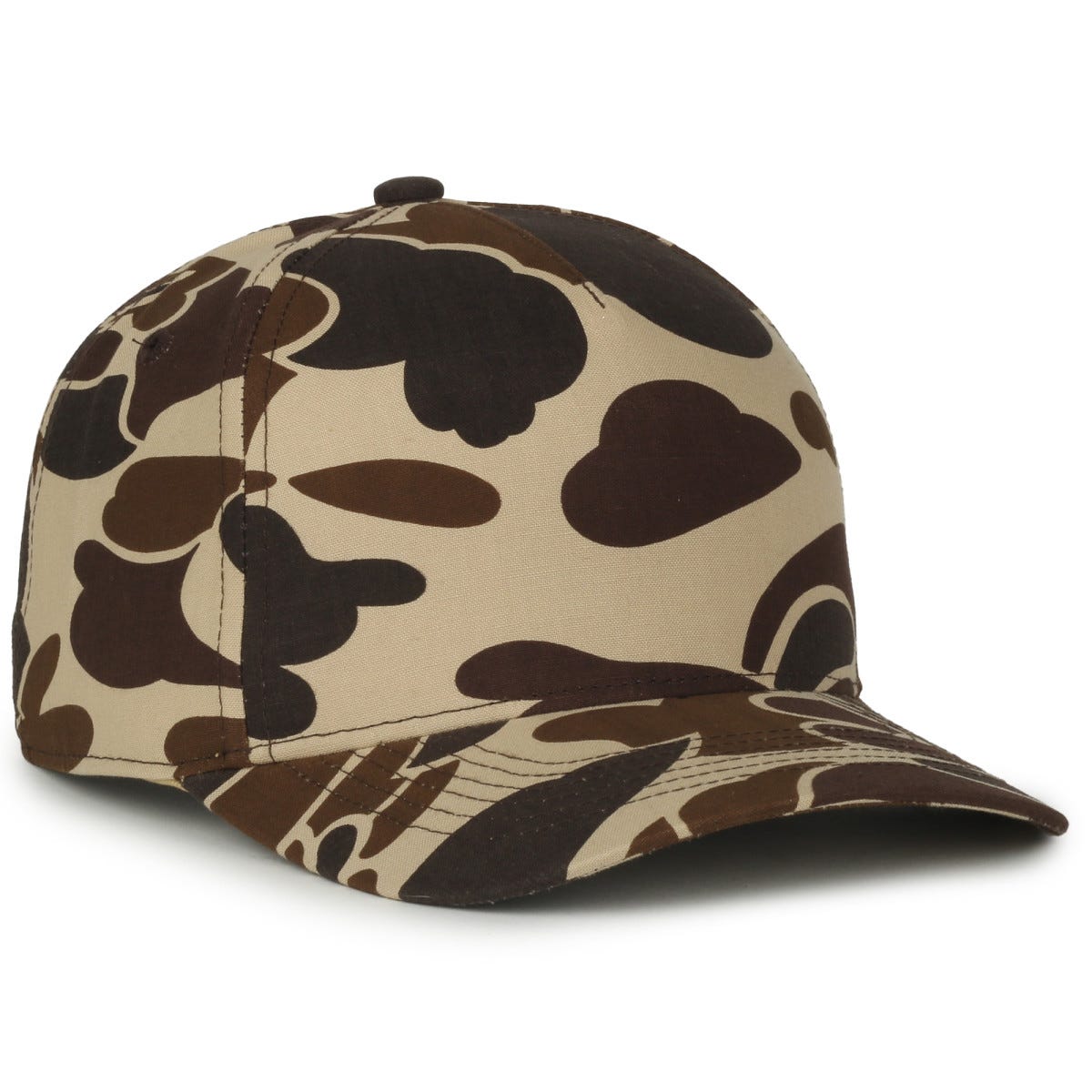 Oc Sports Gc101 5-panel Camo Snapback Cap - Vintage Waterfowl