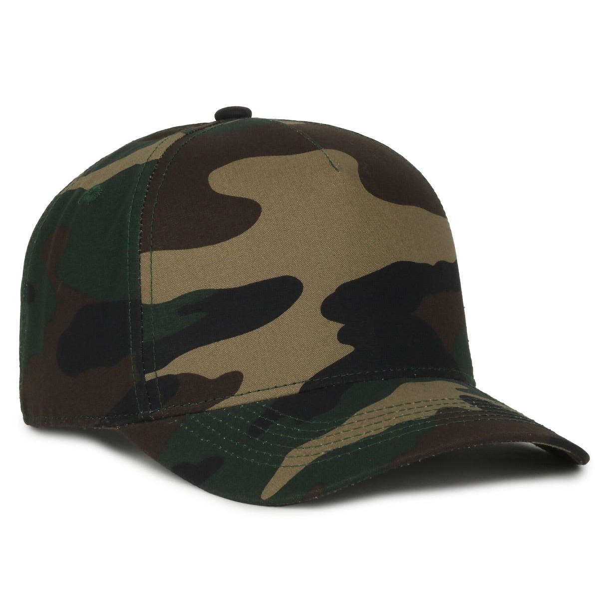 Oc Sports Gc101 5-panel Camo Snapback Cap - Woodland