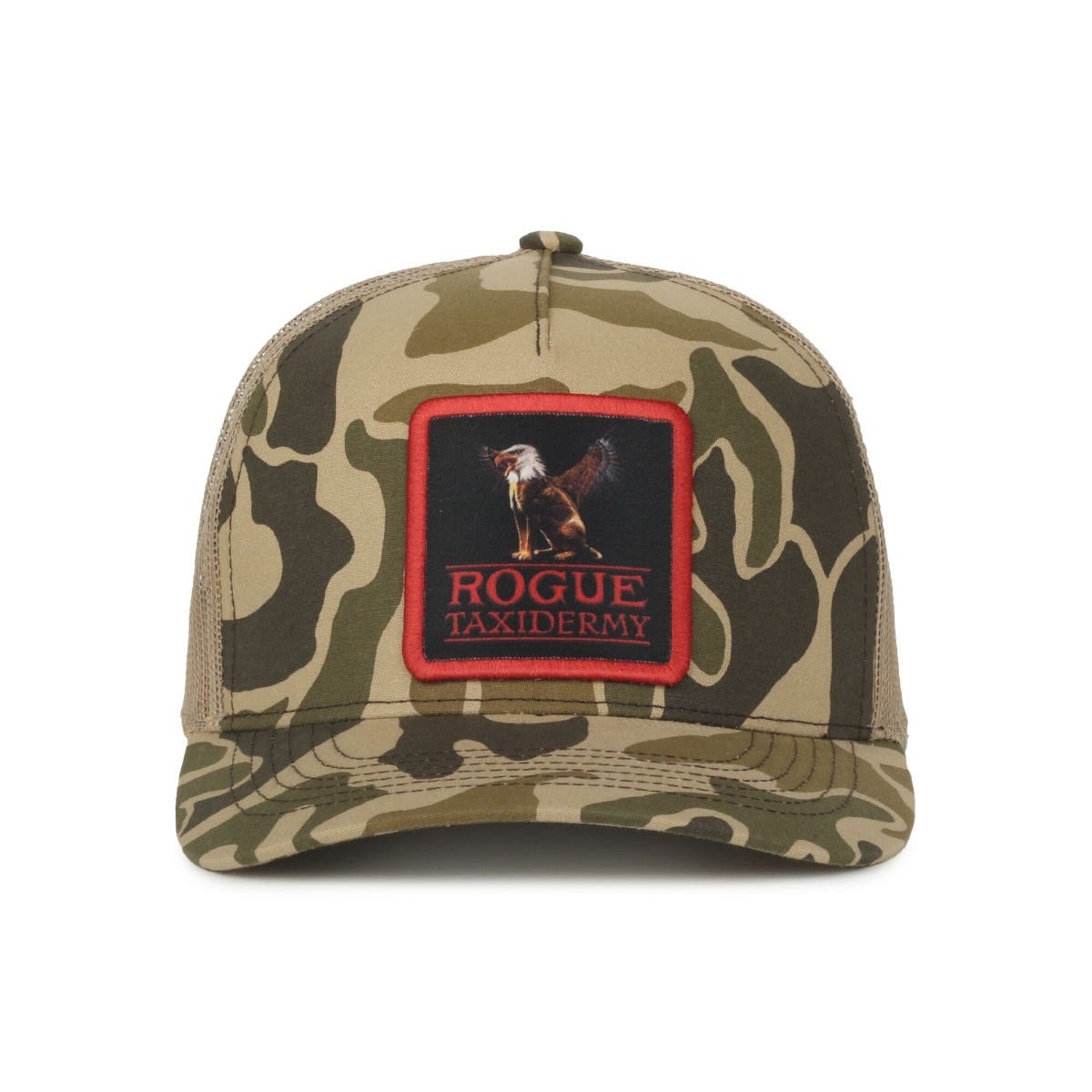 Oc Sports Gc101m 5-panel Camo Mesh Back Cap - Marsh/tan