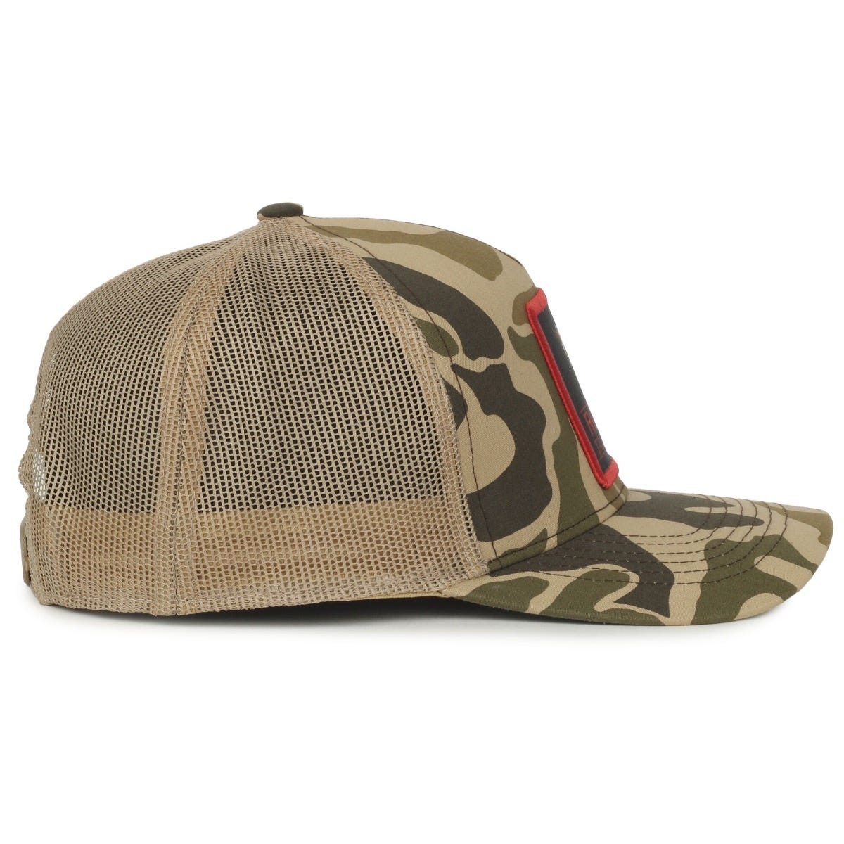 Oc Sports Gc101m 5-panel Camo Mesh Back Cap - Marsh/tan
