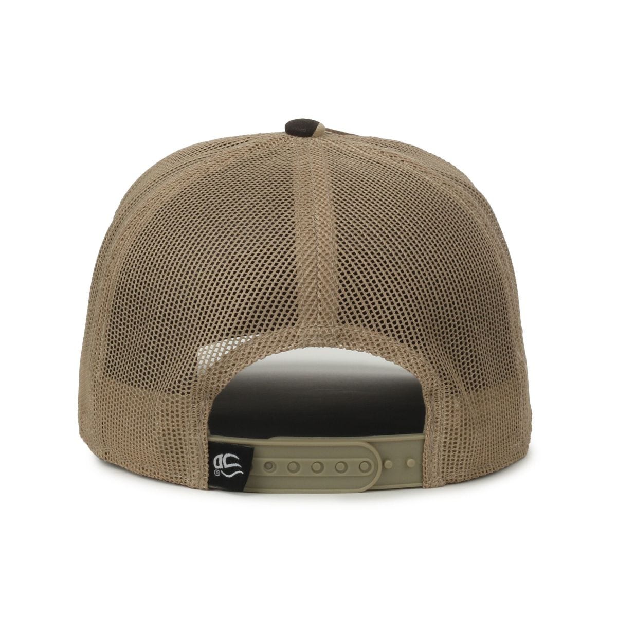 Oc Sports Gc101m 5-panel Camo Mesh Back Cap - Vintage Waterfowl Tan