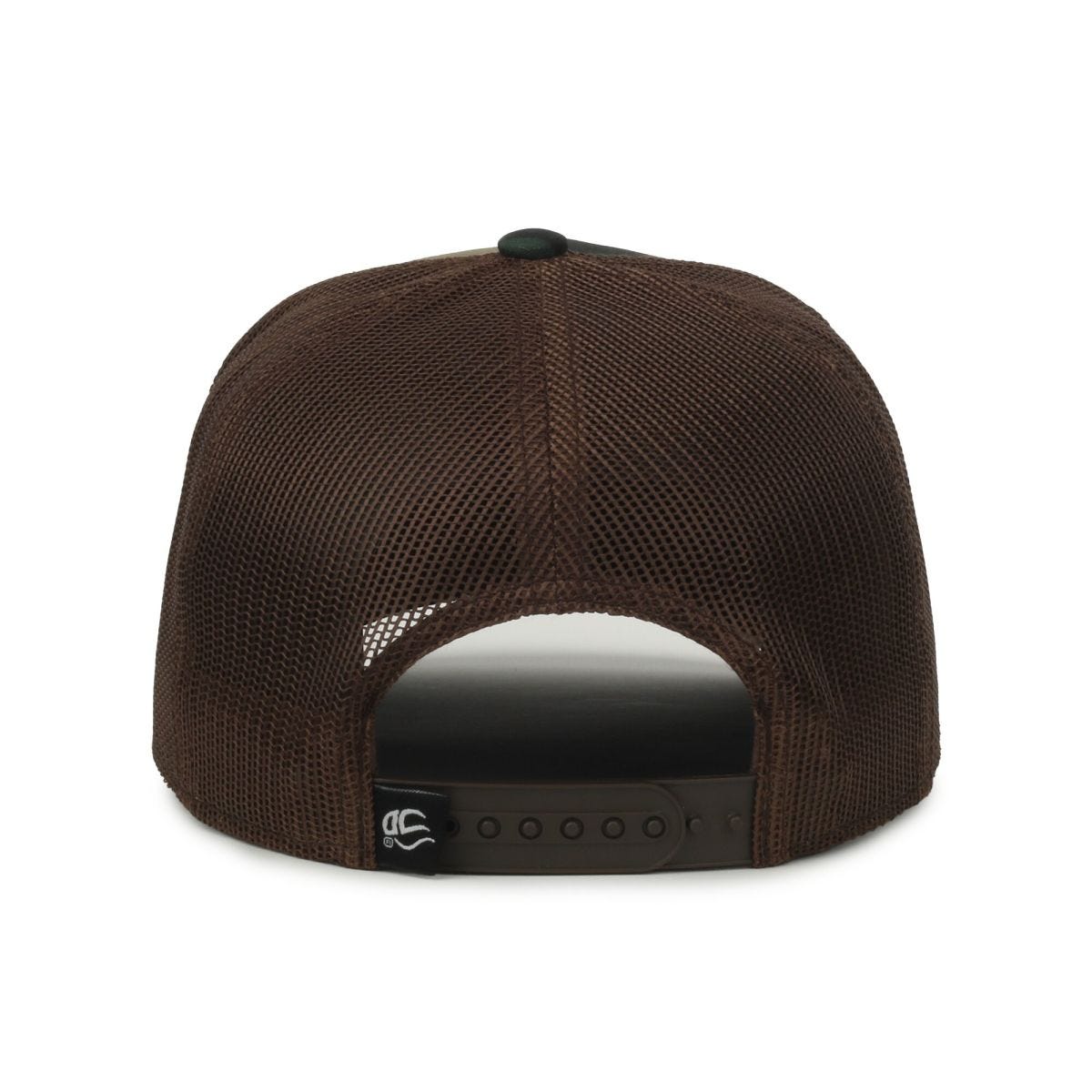 Oc Sports Gc101m 5-panel Camo Mesh Back Cap - Woodland Brown