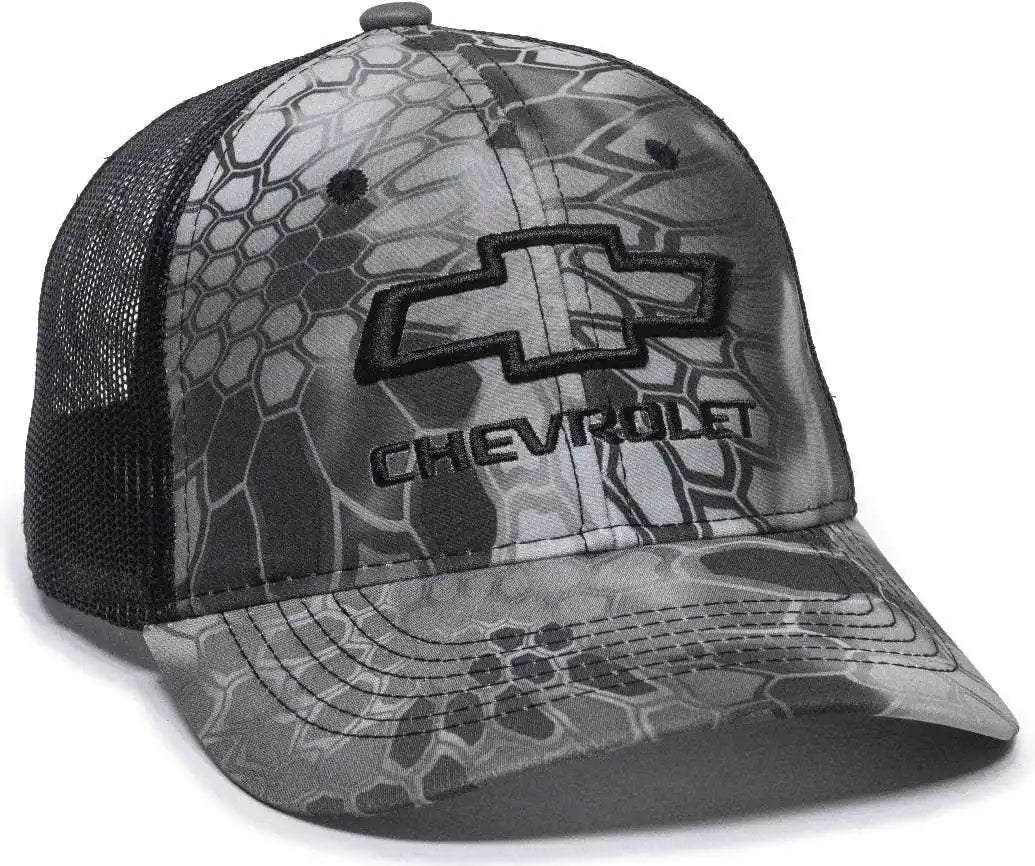 Oc Sports Gen11b Chevrolet Mesh Back Cap Kryptek Raid Black / 6 7/8’’ 7 1/2’’