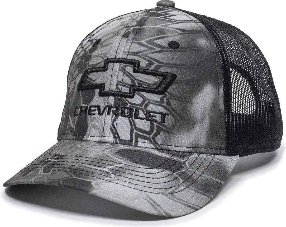 Oc Sports Gen11b Chevrolet Mesh Back Cap Kryptek Raid Black / 6 7/8’’ 7 1/2’’