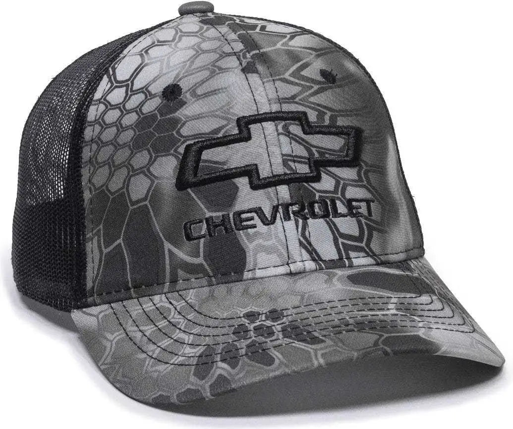 Oc Sports Gen11b Chevrolet Mesh Back Cap - Kryptek Raid Black - 6 7/8’’ - 7 1/2’’