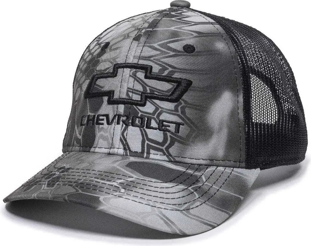 Oc Sports Gen11b Chevrolet Mesh Back Cap - Kryptek Raid Black - 6 7/8’’ - 7 1/2’’