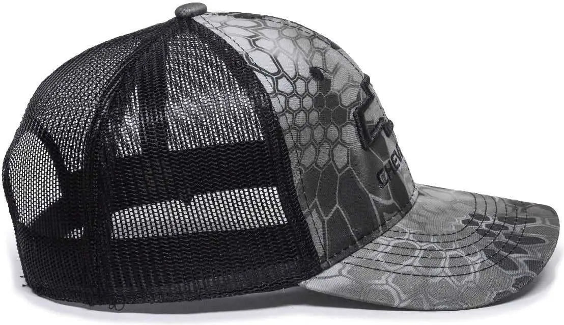 Oc Sports Gen11b Chevrolet Mesh Back Cap - Kryptek Raid Black - 6 7/8’’ - 7 1/2’’