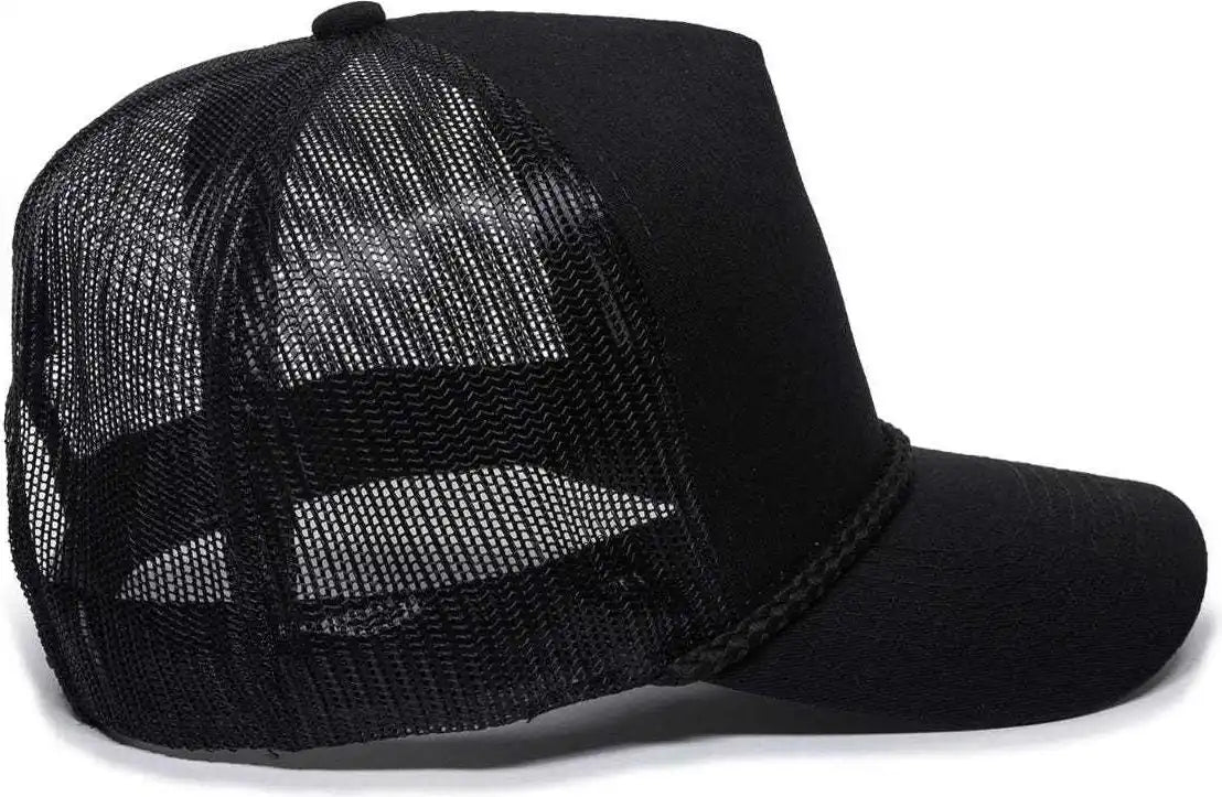 Oc Sports Gl-155 Adjustable Mesh Back Cap - Black - 6 7/8’’ - 7 1/2’’