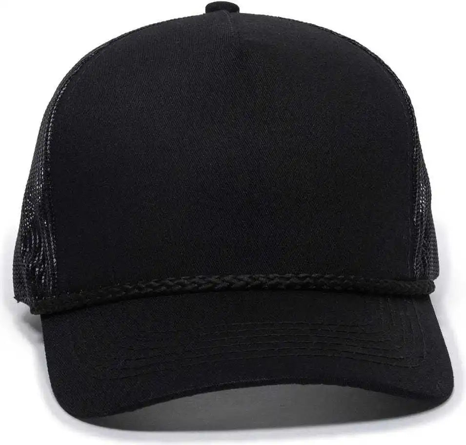 Oc Sports Gl-155 Adjustable Mesh Back Cap - Black - 6 7/8’’ - 7 1/2’’