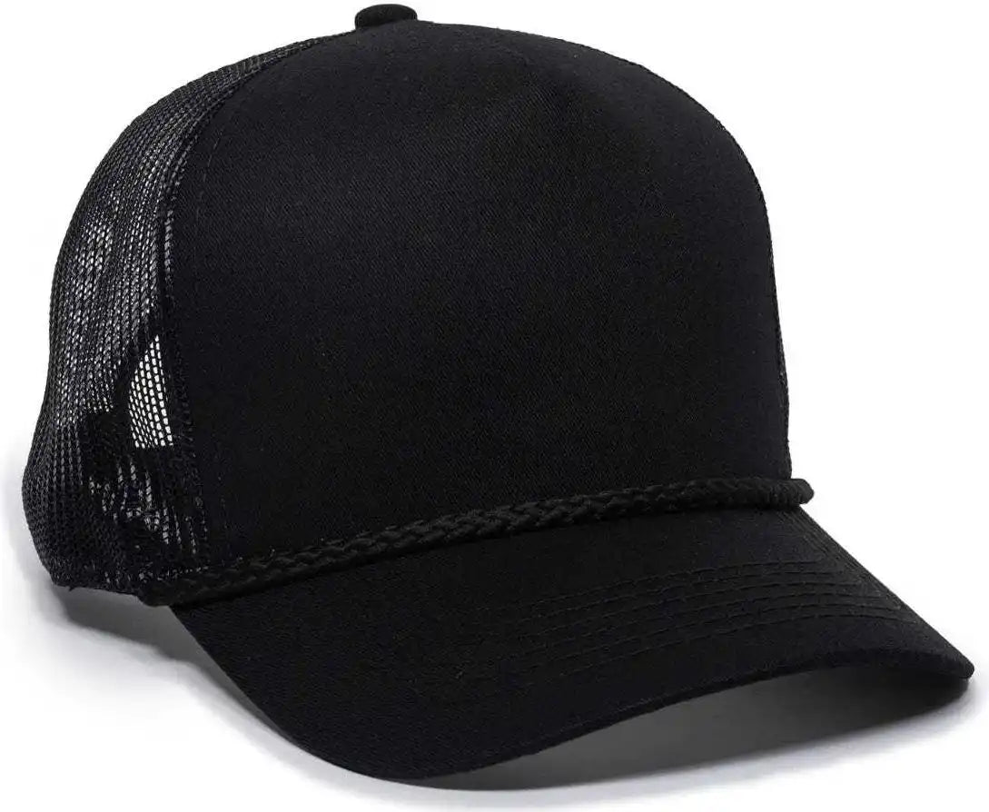 Oc Sports Gl-155 Adjustable Mesh Back Cap - Black - 6 7/8’’ - 7 1/2’’