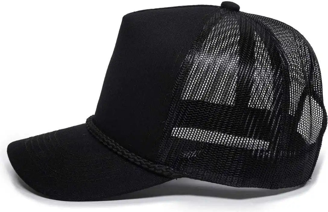Oc Sports Gl-155 Adjustable Mesh Back Cap - Black - 6 7/8’’ - 7 1/2’’