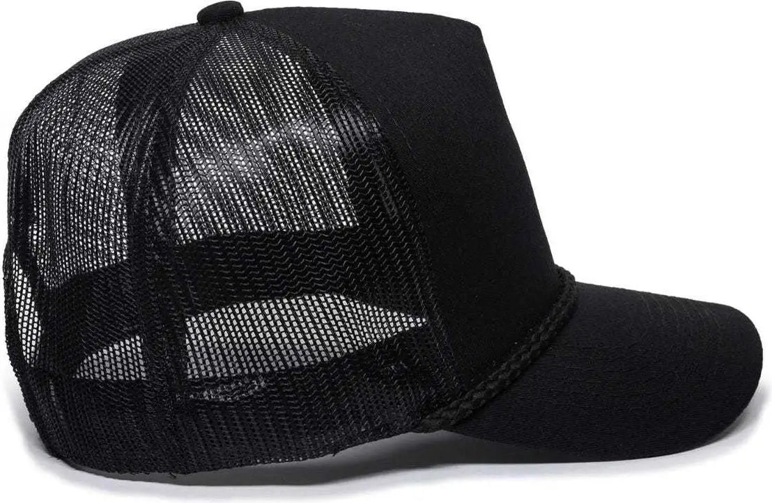 Oc Sports Gl-155 Adjustable Mesh Back Cap - Black - 6 7/8’’ - 7 1/2’’