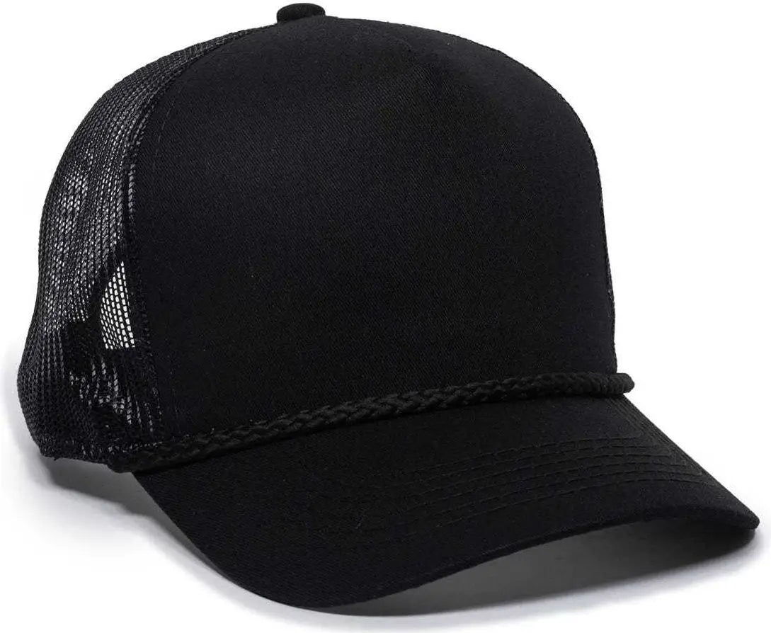 Oc Sports Gl-155 Adjustable Mesh Back Cap - Black - 6 7/8’’ - 7 1/2’’