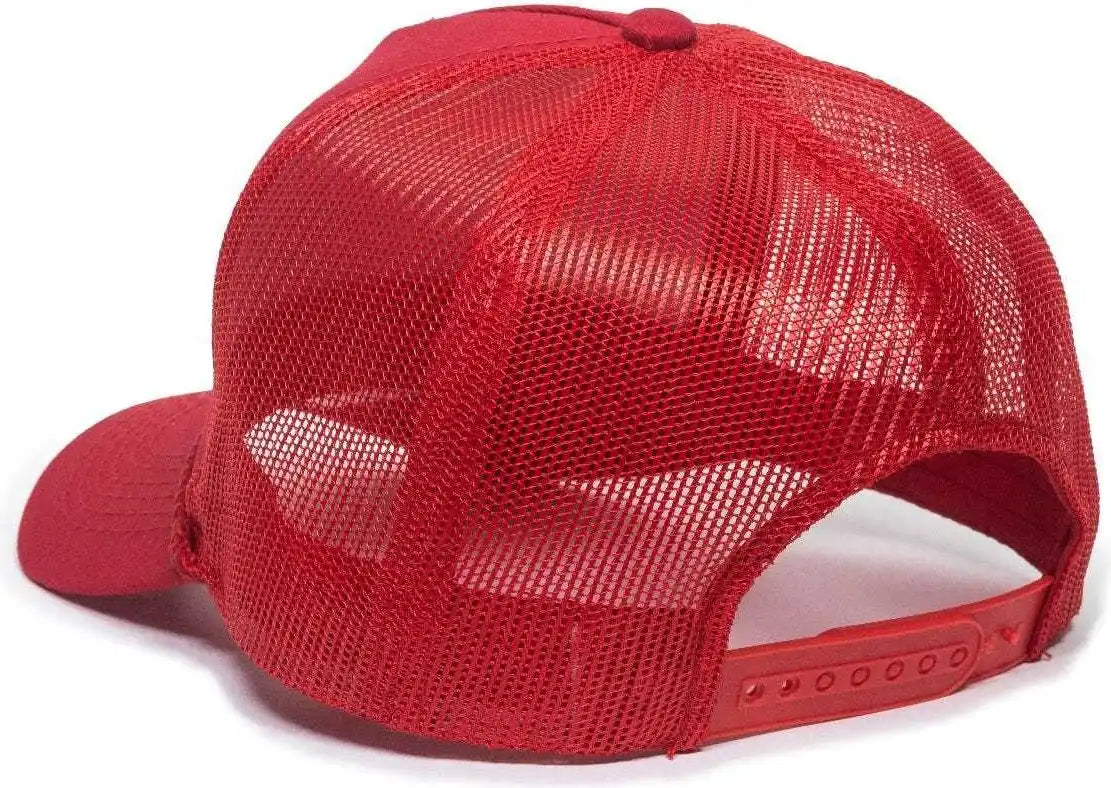 Oc Sports Gl-155 Adjustable Mesh Back Cap - Red - 6 7/8’’ - 7 1/2’’