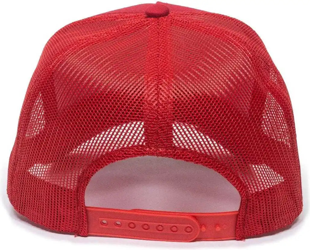 Oc Sports Gl-155 Adjustable Mesh Back Cap - Red - 6 7/8’’ - 7 1/2’’