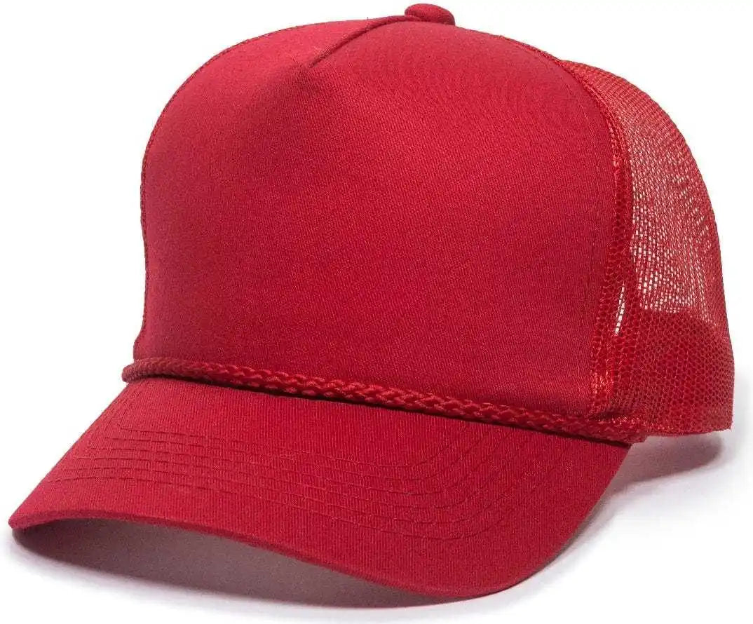 Oc Sports Gl-155 Adjustable Mesh Back Cap - Red - 6 7/8’’ - 7 1/2’’