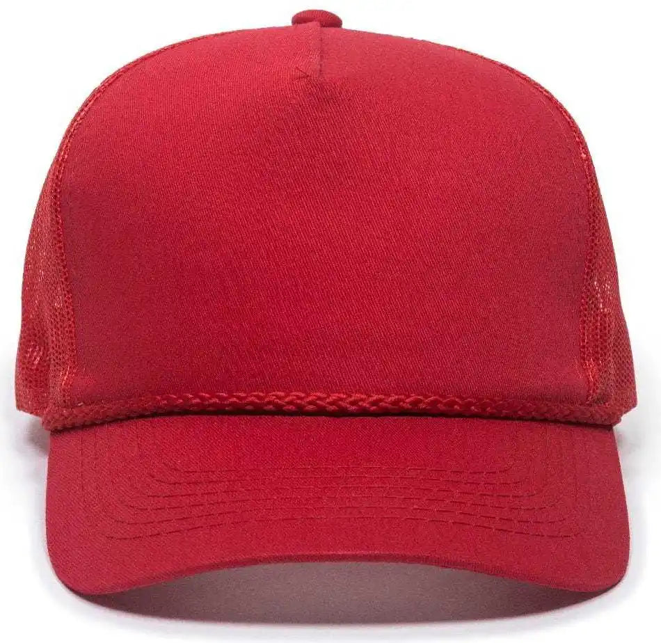 Oc Sports Gl-155 Adjustable Mesh Back Cap - Red - 6 7/8’’ - 7 1/2’’