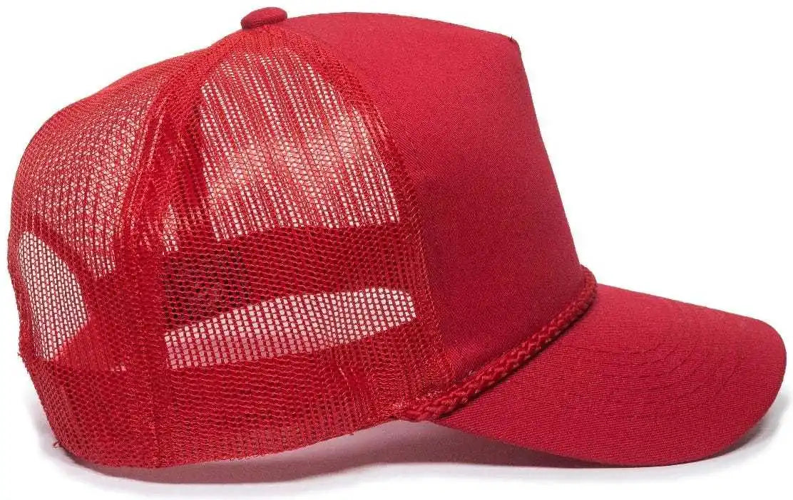 Oc Sports Gl-155 Adjustable Mesh Back Cap - Red - 6 7/8’’ - 7 1/2’’