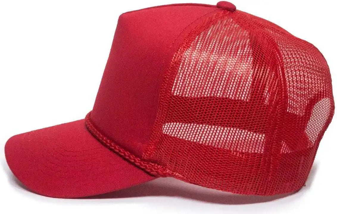 Oc Sports Gl-155 Adjustable Mesh Back Cap - Red - 6 7/8’’ - 7 1/2’’