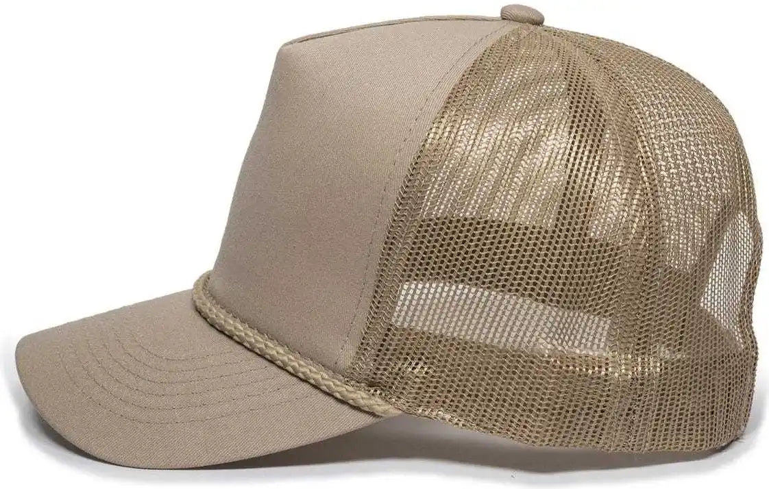 Oc Sports Gl-155 Adjustable Mesh Back Cap - Tan - 6 7/8’’ - 7 1/2’’