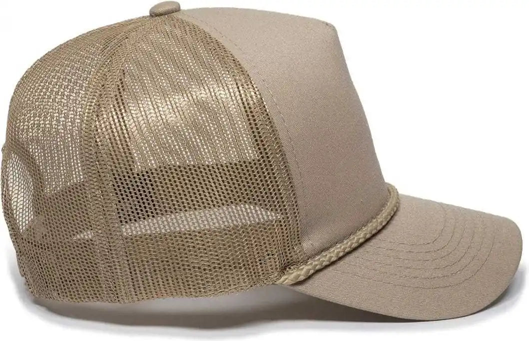 Oc Sports Gl-155 Adjustable Mesh Back Cap - Tan - 6 7/8’’ - 7 1/2’’