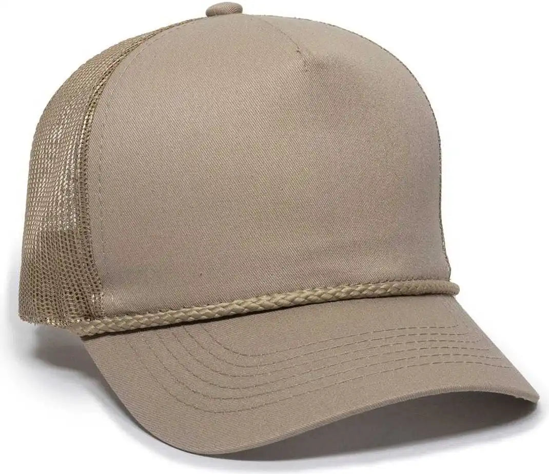Oc Sports Gl-155 Adjustable Mesh Back Cap - Tan - 6 7/8’’ - 7 1/2’’