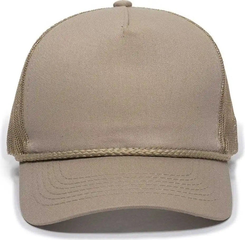 Oc Sports Gl-155 Adjustable Mesh Back Cap - Tan - 6 7/8’’ - 7 1/2’’