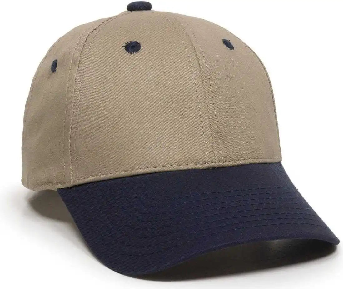 Oc Sports Gl-271 Team Adjustable Custom Baseball Cap - Khaki Navy - 6 7/8’’ - 7 1/2’’