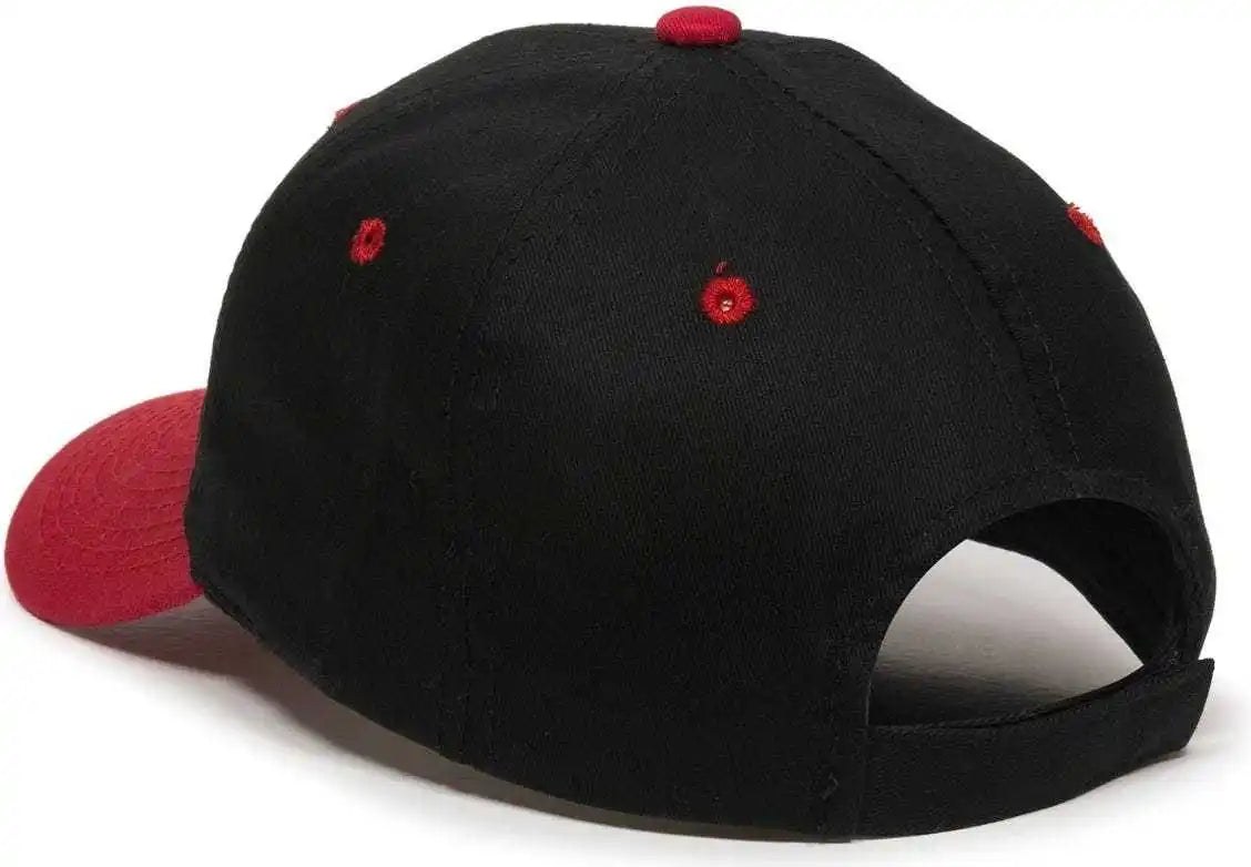 Oc Sports Gl-271 Team Adjustable Custom Baseball Caps - Black Red