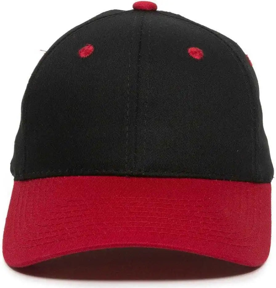 Oc Sports Gl-271 Team Adjustable Custom Baseball Caps - Black Red