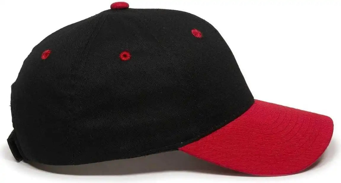 Oc Sports Gl-271 Team Adjustable Custom Baseball Caps - Black Red
