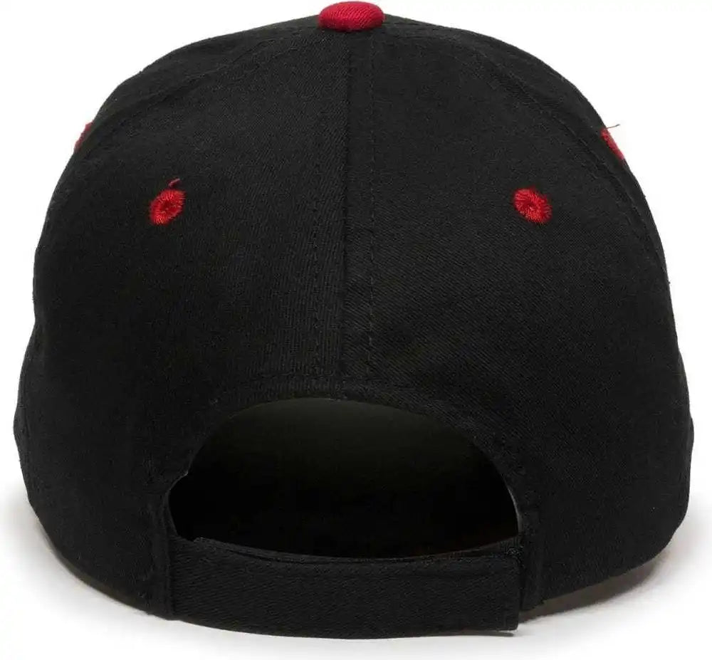 Oc Sports Gl-271 Team Adjustable Custom Baseball Caps - Black Red