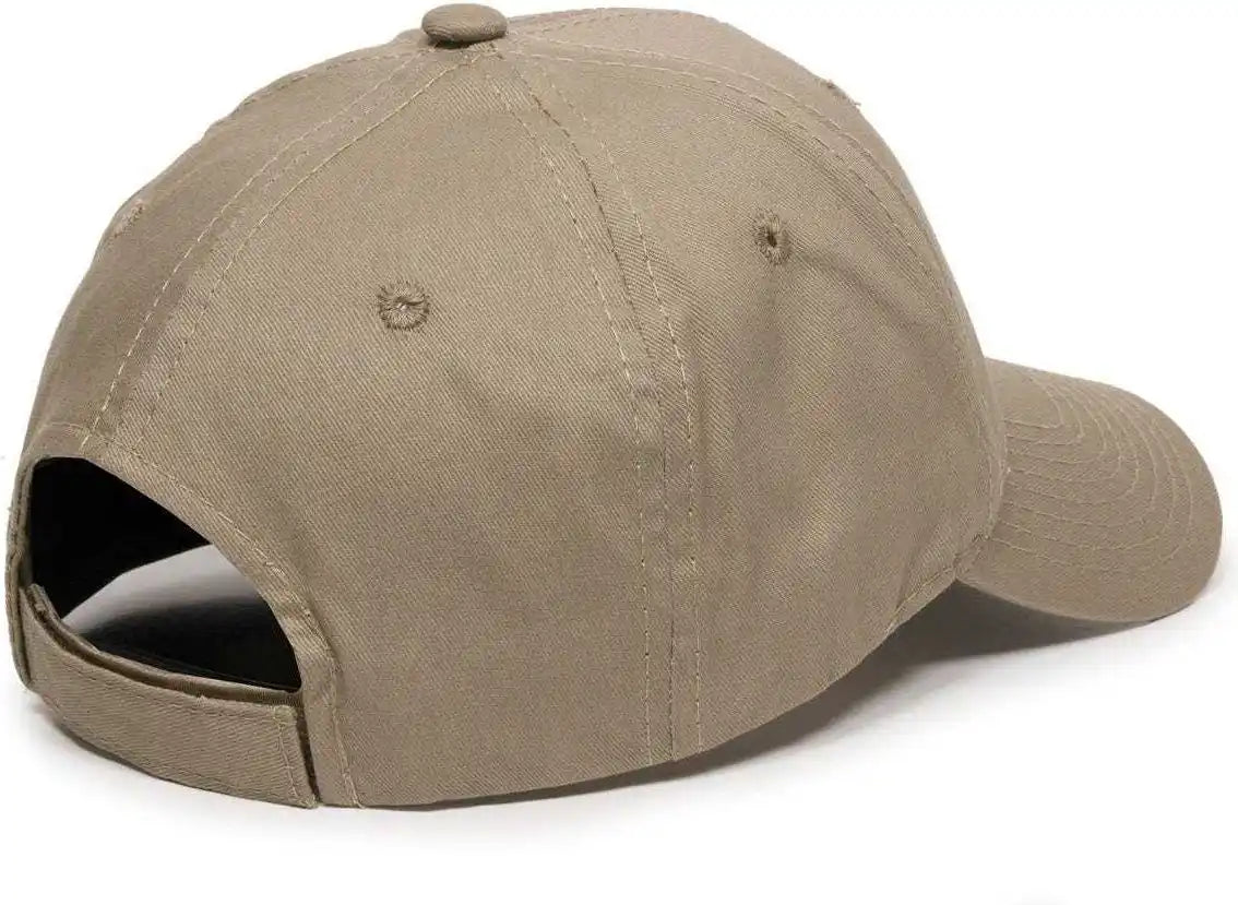 Oc Sports Gl-271 Team Adjustable Custom Baseball Caps - Khaki - 6 7/8’’ - 7 1/2’’