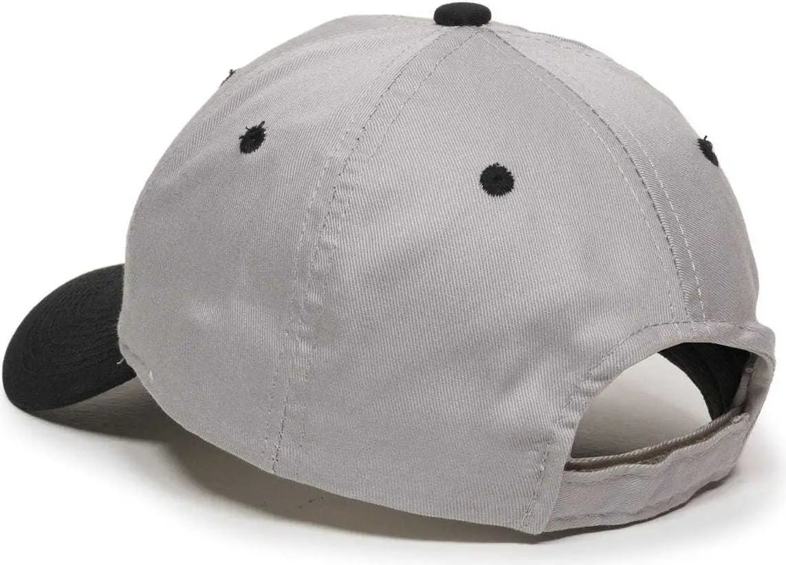 Oc Sports Gl-271 Team Adjustable Custom Baseball Caps - Lt Gray Black