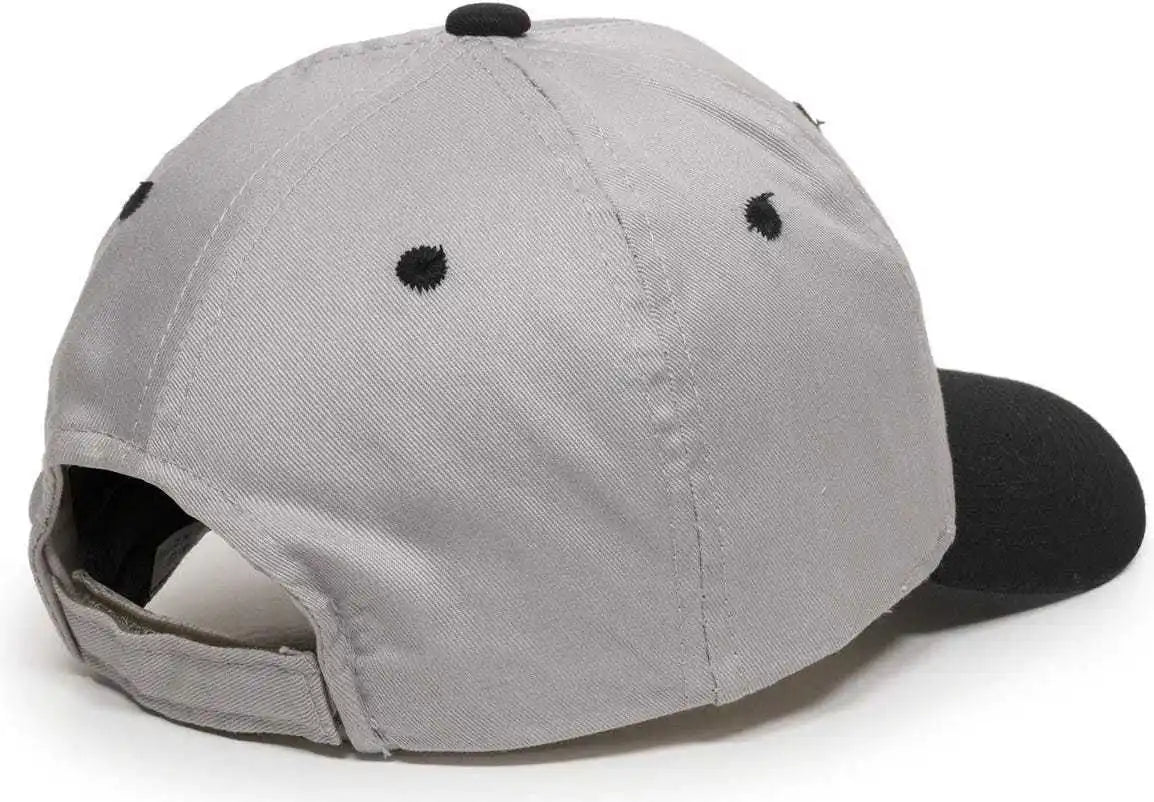 Oc Sports Gl-271 Team Adjustable Custom Baseball Caps - Lt Gray Navy